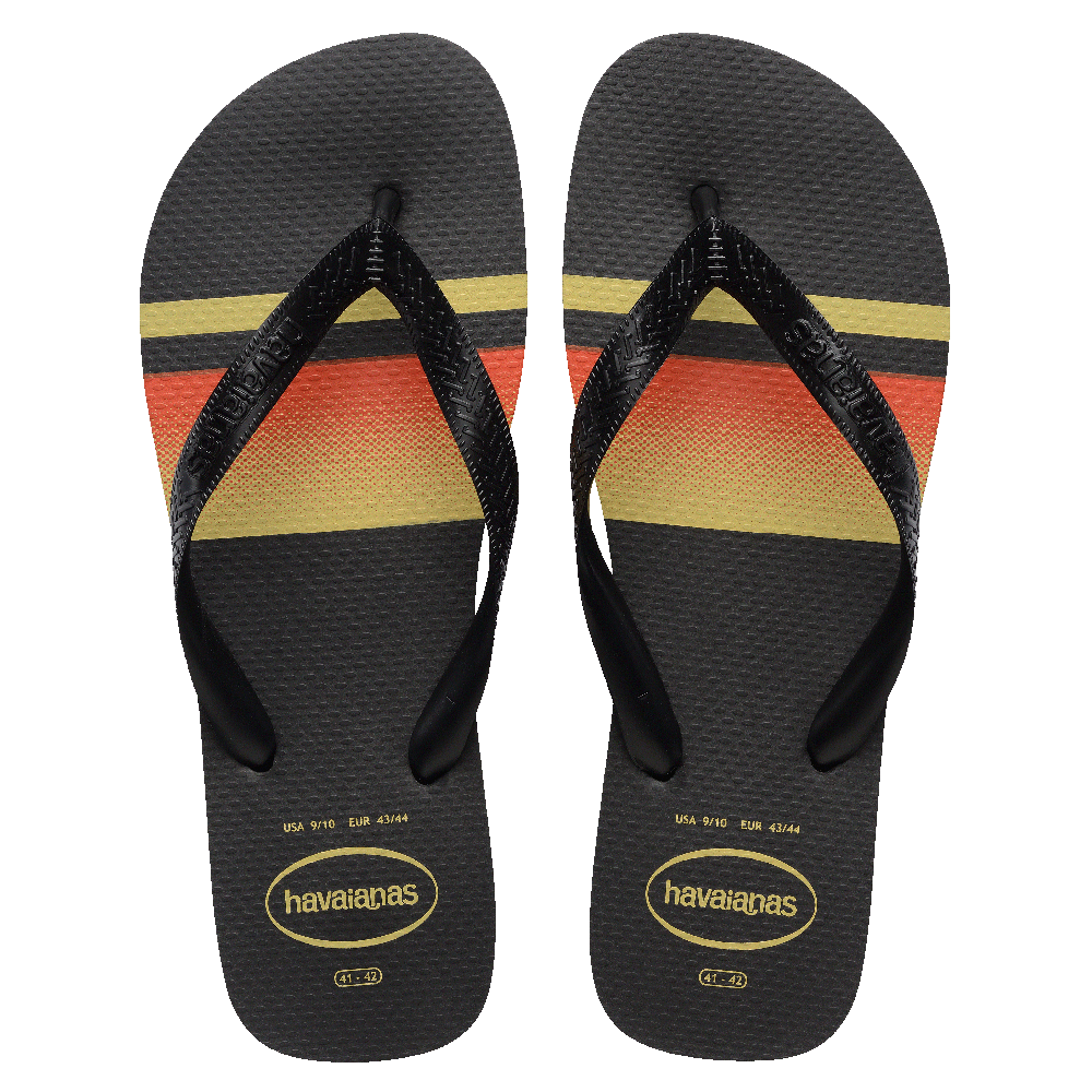 Havaianas Top Basic Black/Black/Yellow in Black/Yellow