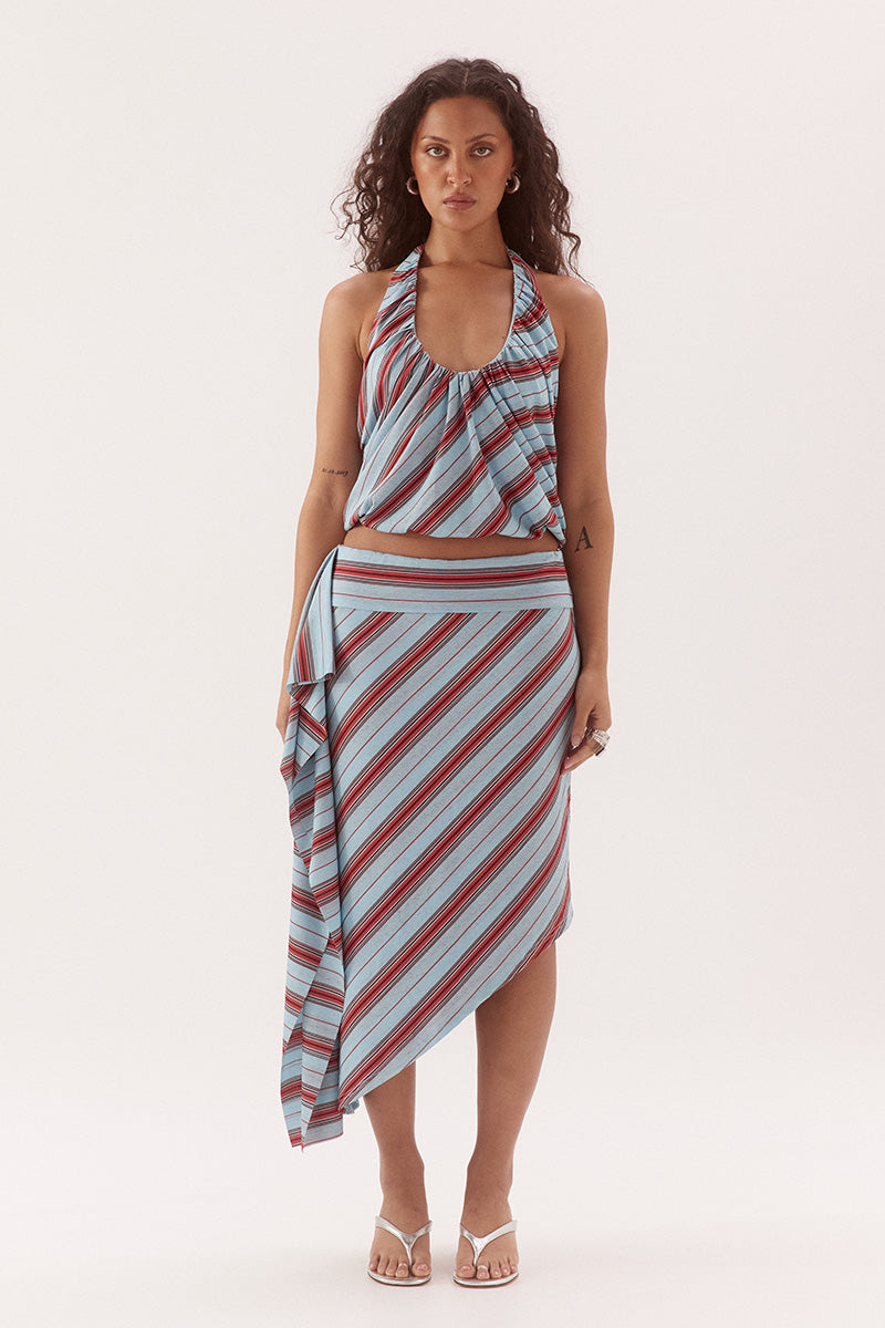 Sovere ZUMI STRIPE TOP - ZUMI STRIPE BLUE in Zumi Stripe Blue