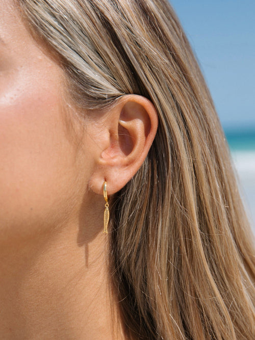 Malakai The Label Sardine Hoops in 18k Gold in Default Title