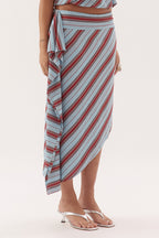 Sovere ZUMI STRIPE SKIRT - ZUMI STRIPE BLUE in Zumi Stripe Blue