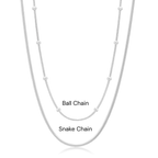 MiKi Jewellery Tallulah Chalcedony Silver Necklace in 41cm