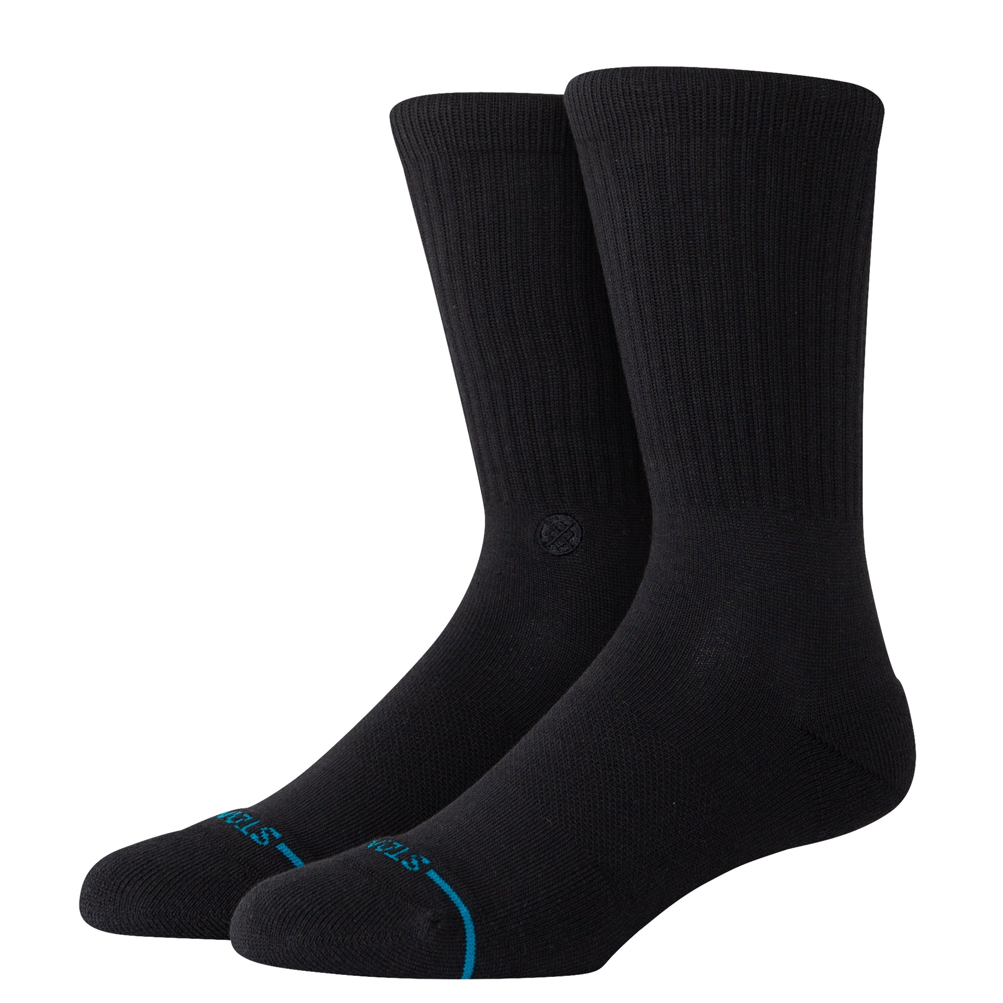 Stance ICON ORGANIC CREW SOCKS - WHITE in BLACK