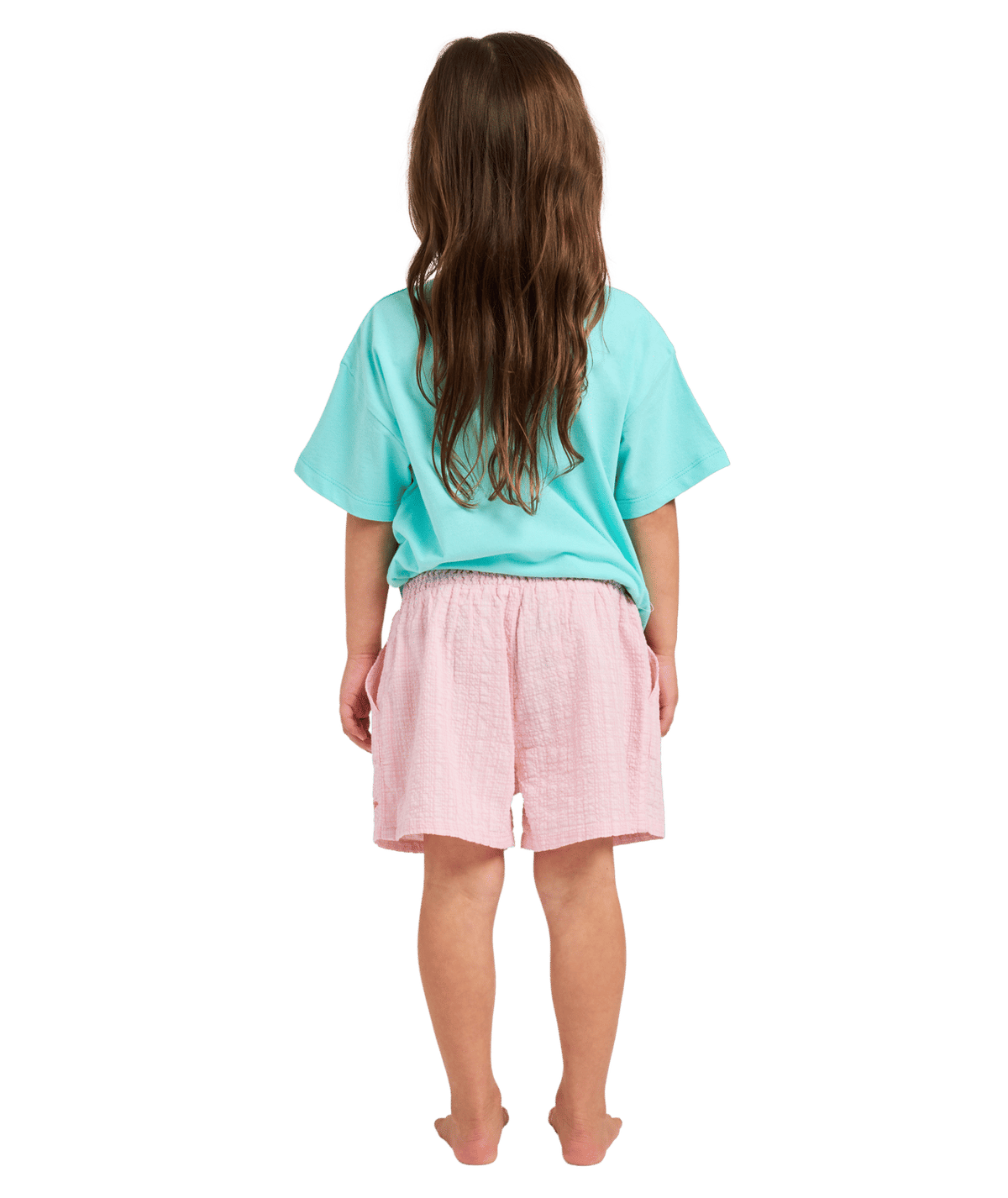 Roxy Girls 2-7 Aloha Blush Elastic Waist Shorts in POWDER PINK