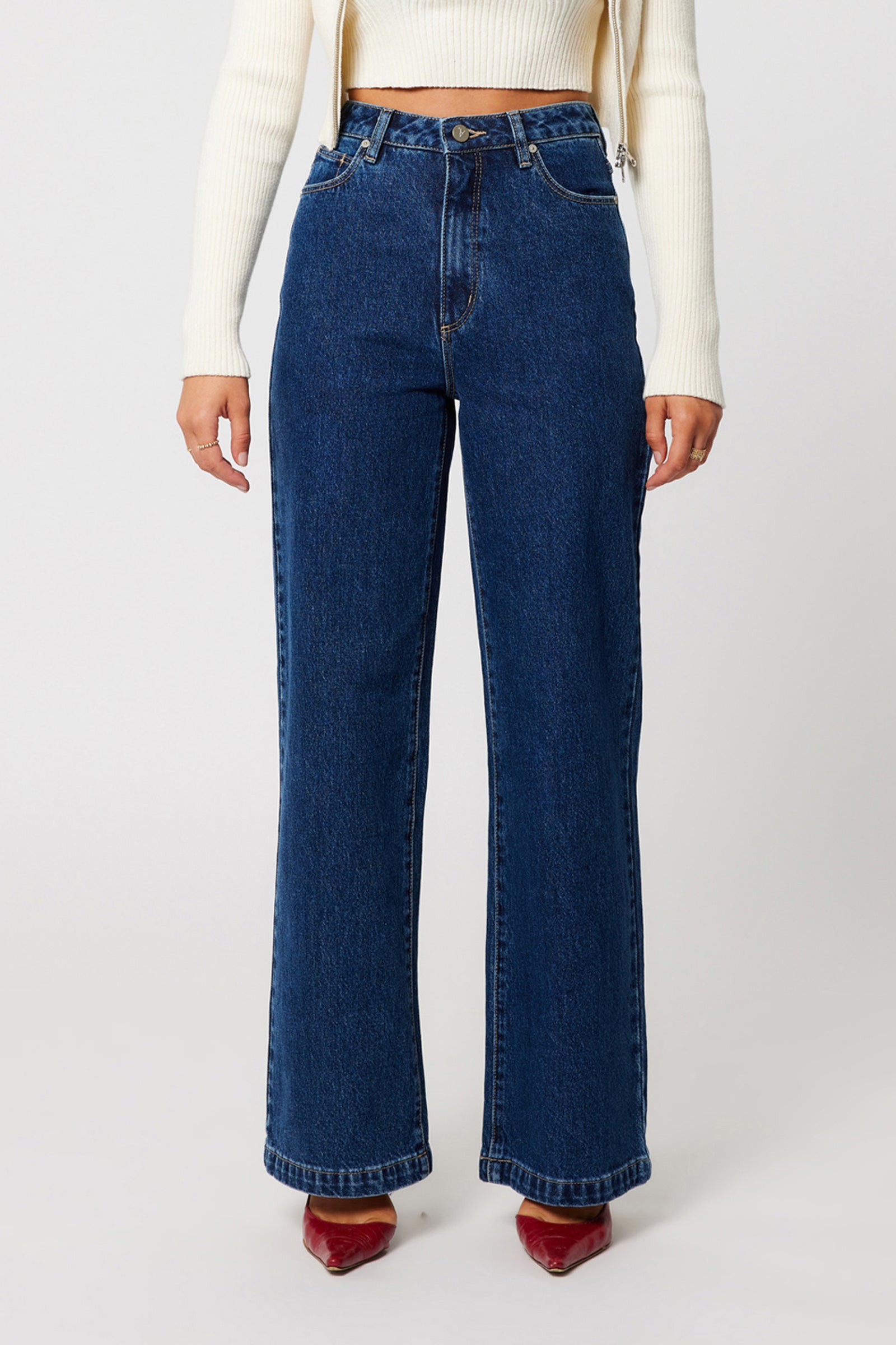 Abrand Jeans 94 Wide Tara in DARK BLUE