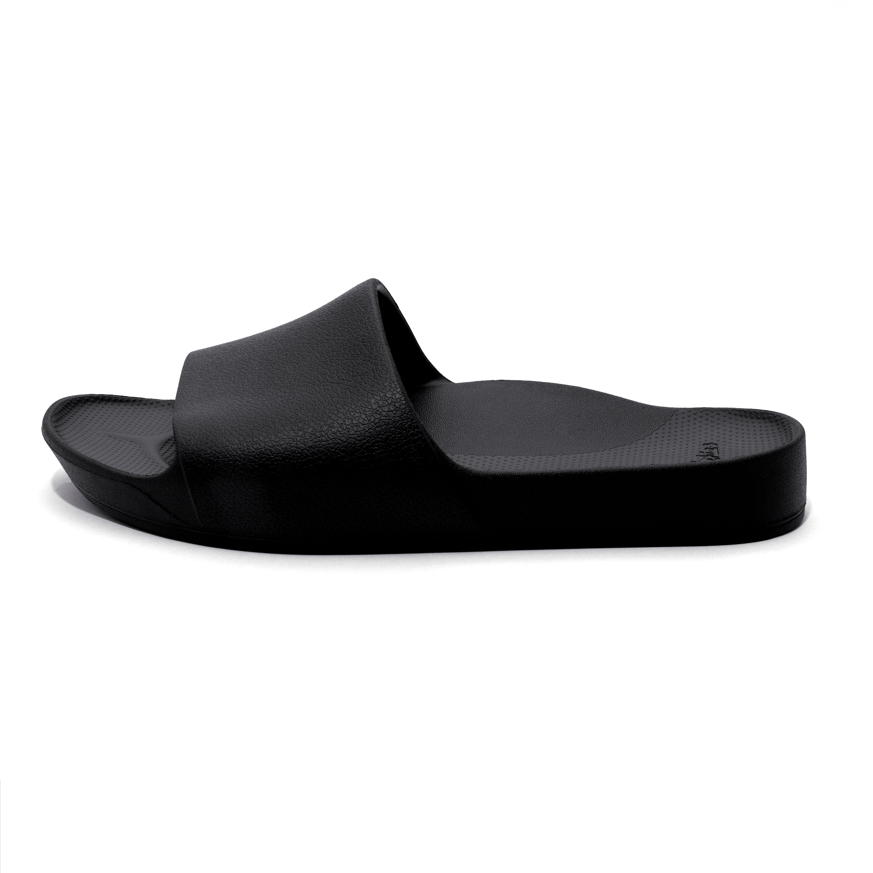 Archies Footwear Arch Support Slides - Classic - Black in Single