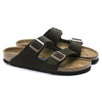 Birkenstock Arizona Sfb Mocca Suede Leather Narrow in Mocca