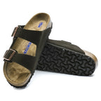 Birkenstock Arizona Sfb Mocca Suede Leather Narrow in Mocca