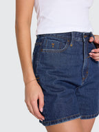 Thrills Co Koko High Rise Short - Rinsed Ink in Rinsed Ink