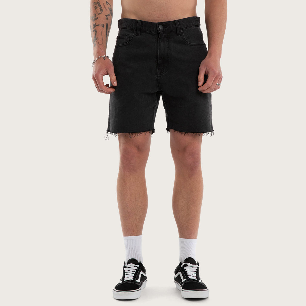 Kiss Chacey KS5 Slim Denim Short in Vintage Black