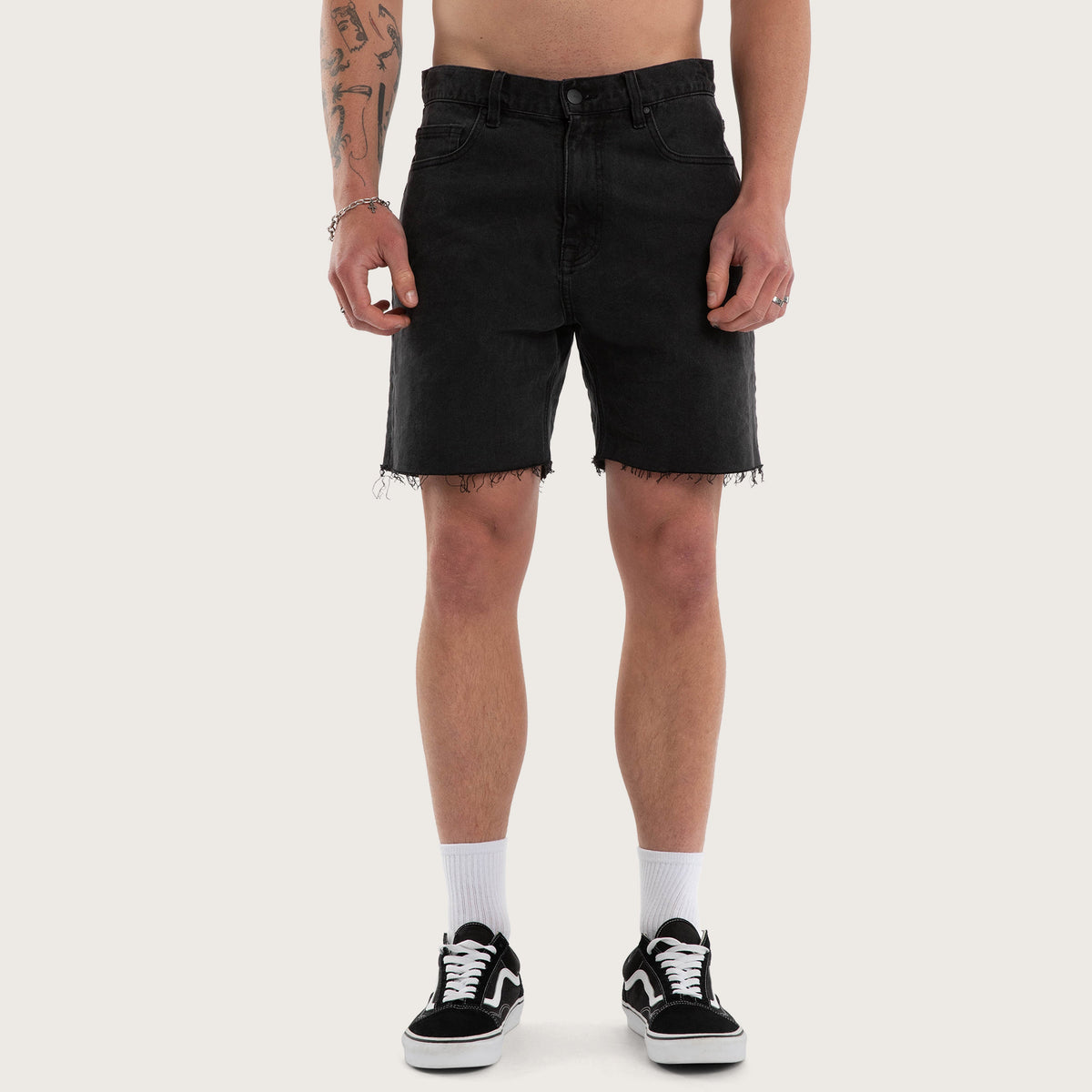 Kiss Chacey KS5 Slim Denim Short in Vintage Black