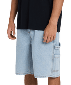 Billabong Mens Bad Dog Workwear Denim Shorts in Washed Indigo