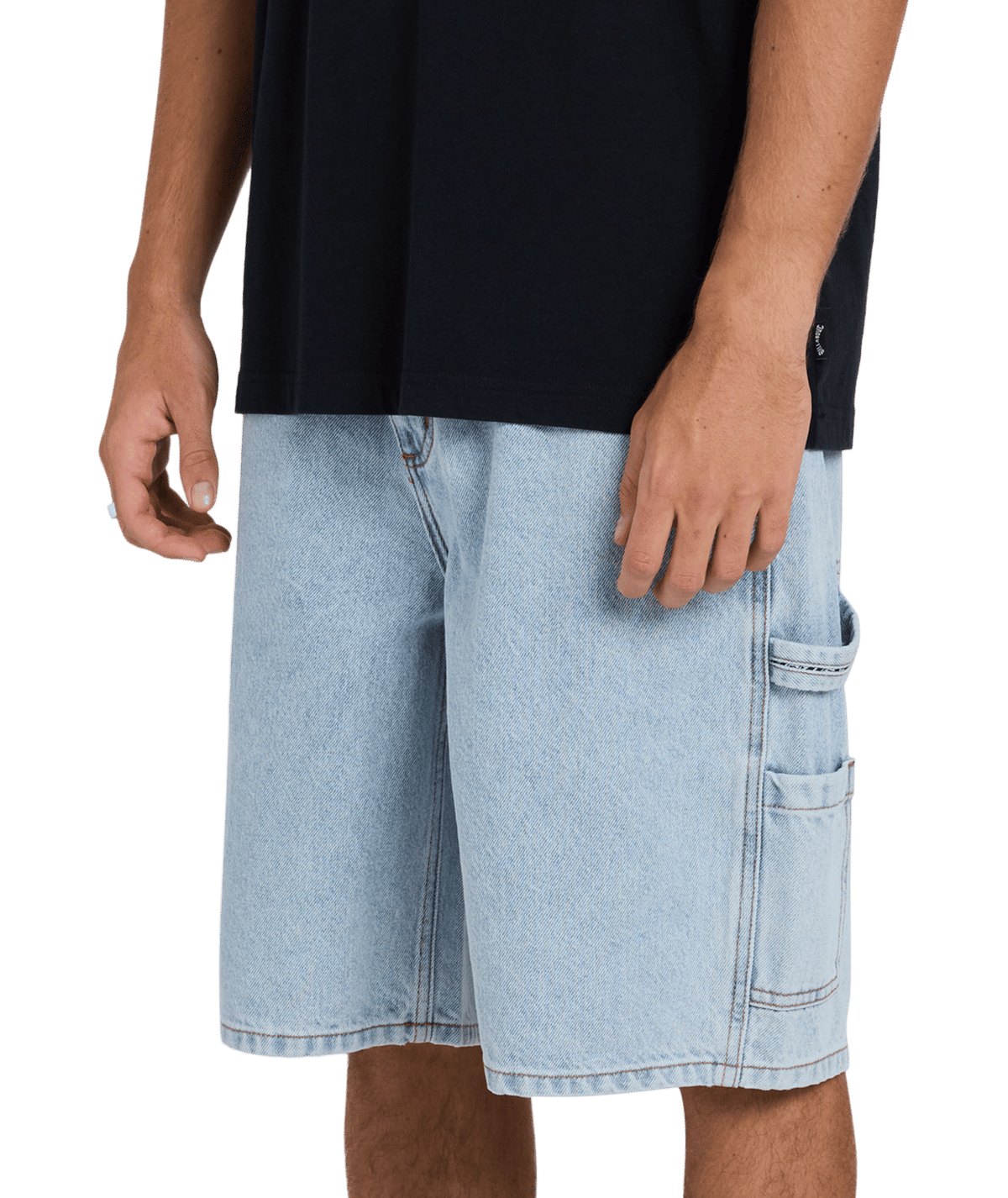 Billabong Mens Bad Dog Workwear Denim Shorts in Washed Indigo