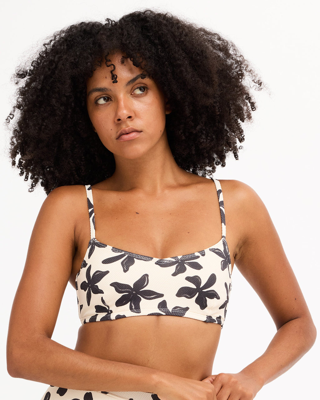 Billabong Womens Dusk To Dawn Lila D/DD Bralette Bikini Top in Salt Crystal