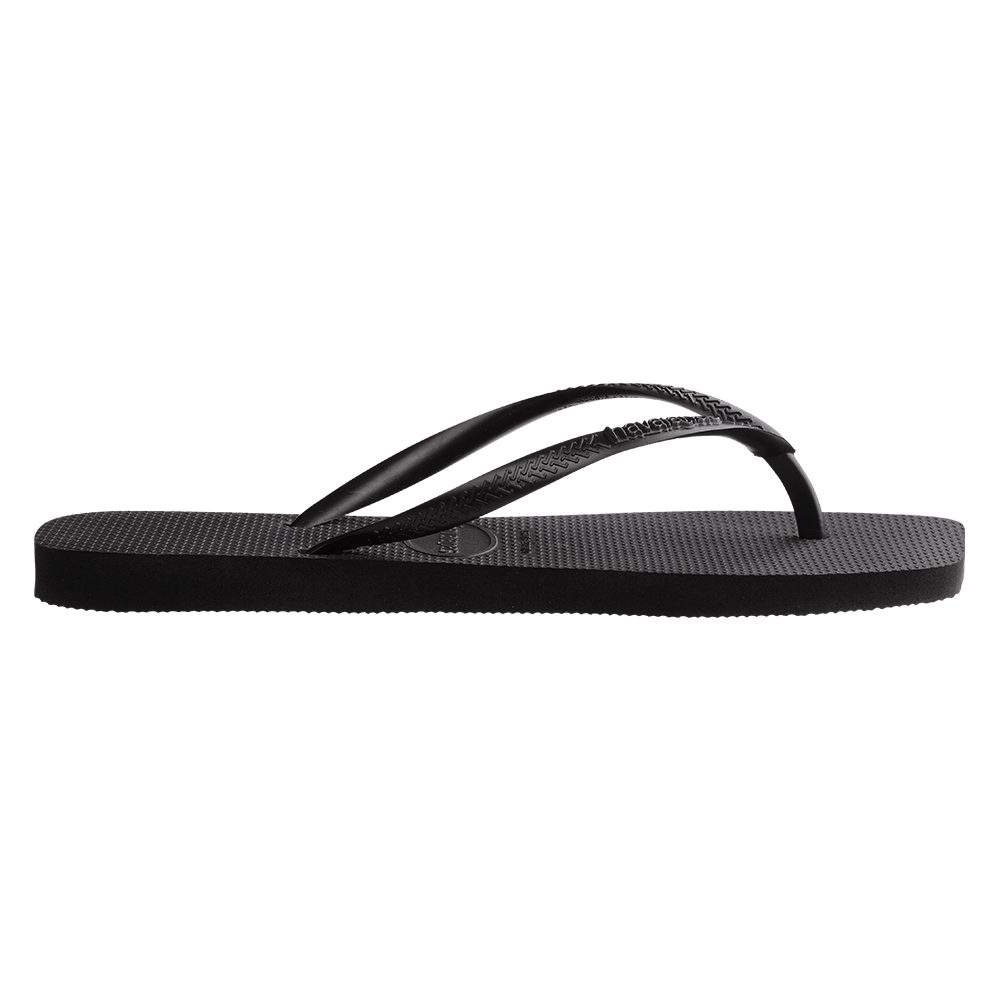 Havaianas Slim Square Solid Black in Black