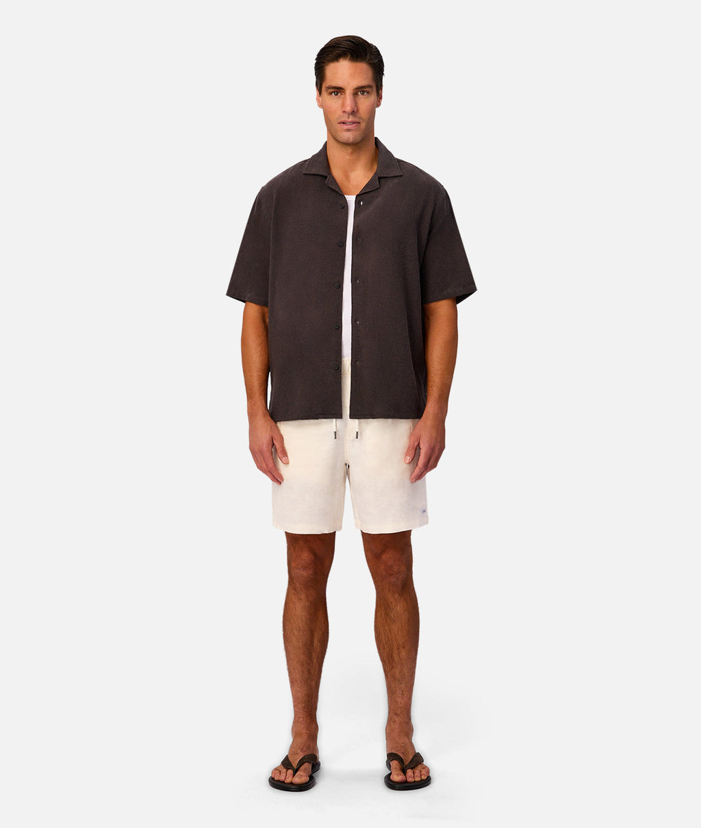 Industrie The Marbella Short Sleeve Shirt - Umber  in UMBER