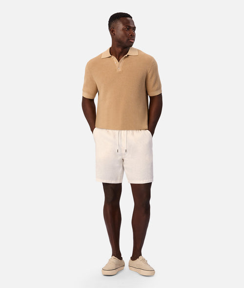 Industrie The Marina Linen Short - Coconut in COCONUT