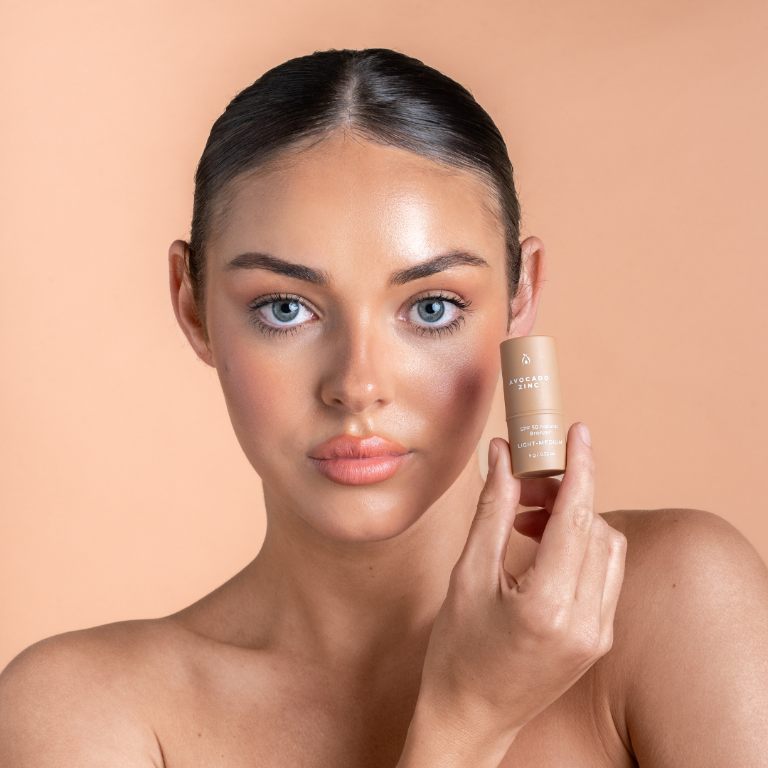 Avocado Zinc Spf 50 Natural Bronzer in Medium-Dark