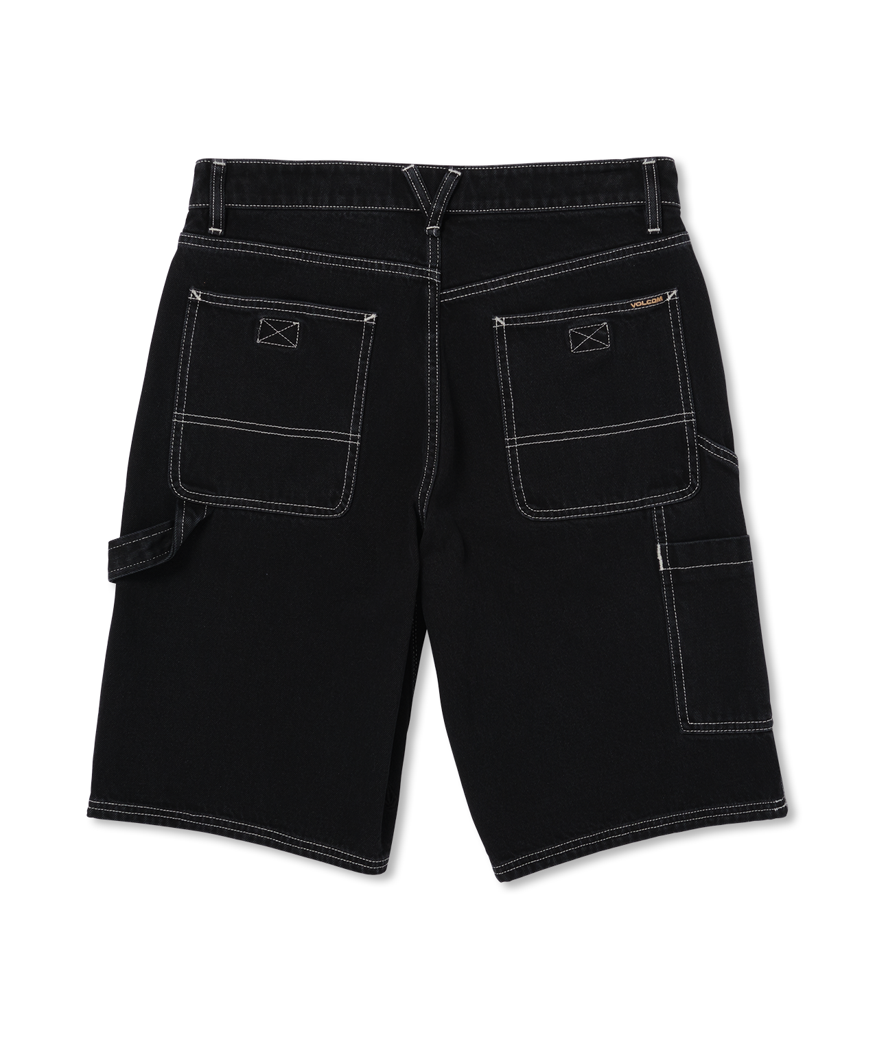 Volcom Labored Denim Utility Short in BLACK