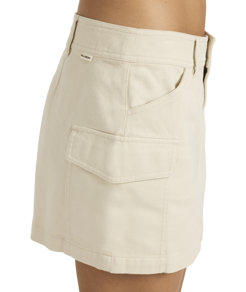 Billabong Hilary Cargo Skirt in WHITECAP