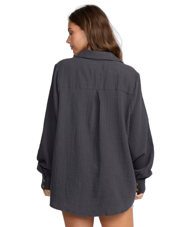 Billabong Swell Blouse in BLACK SANDS