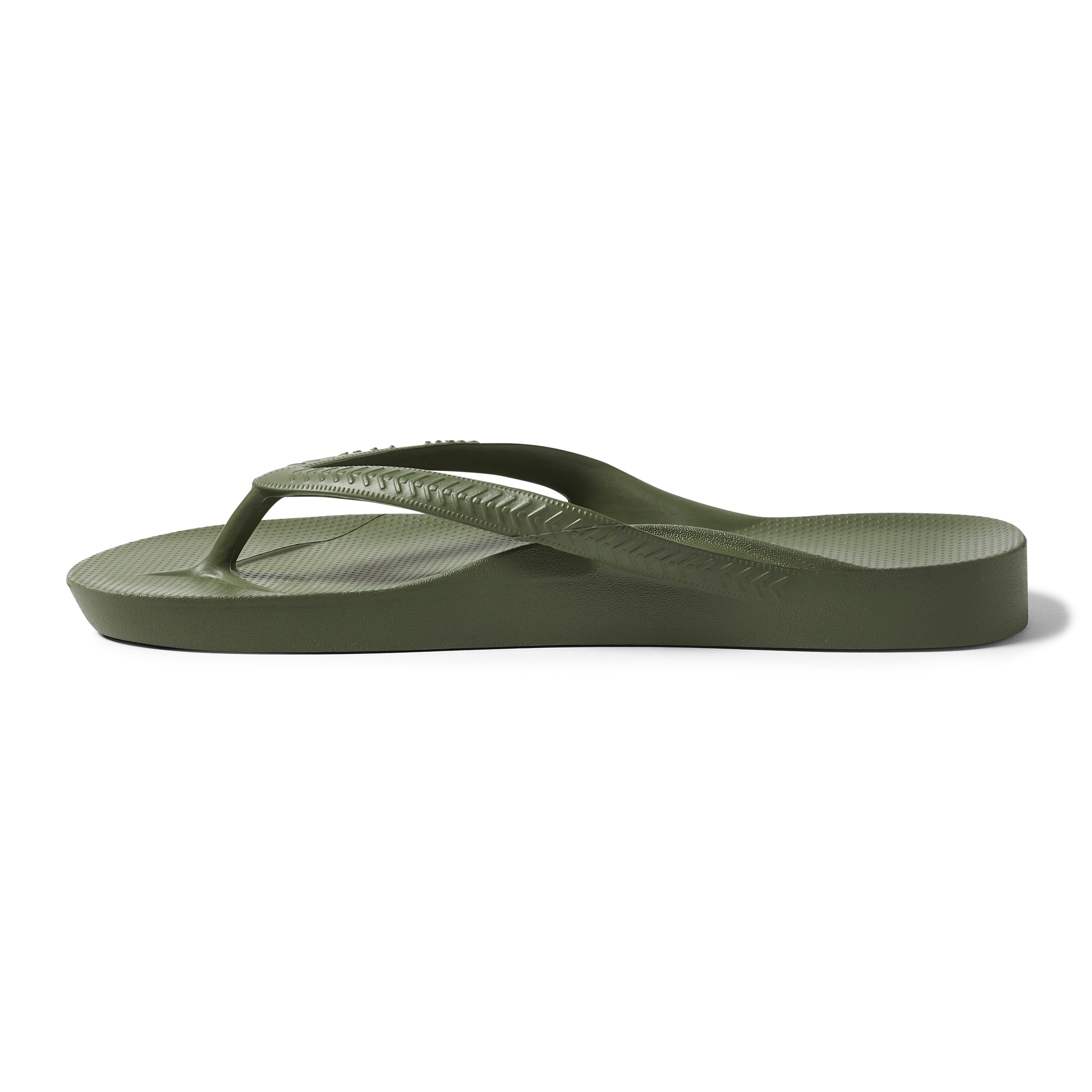 Archies Footwear Arch Support Thongs - Classic - Olive in Single