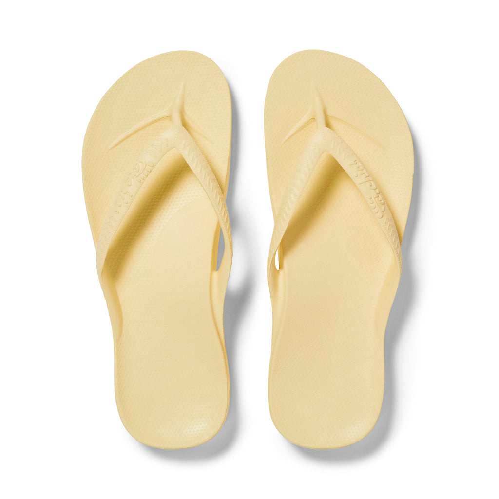 Archies Footwear Arch Support Thongs - Classic - Lemon in Single