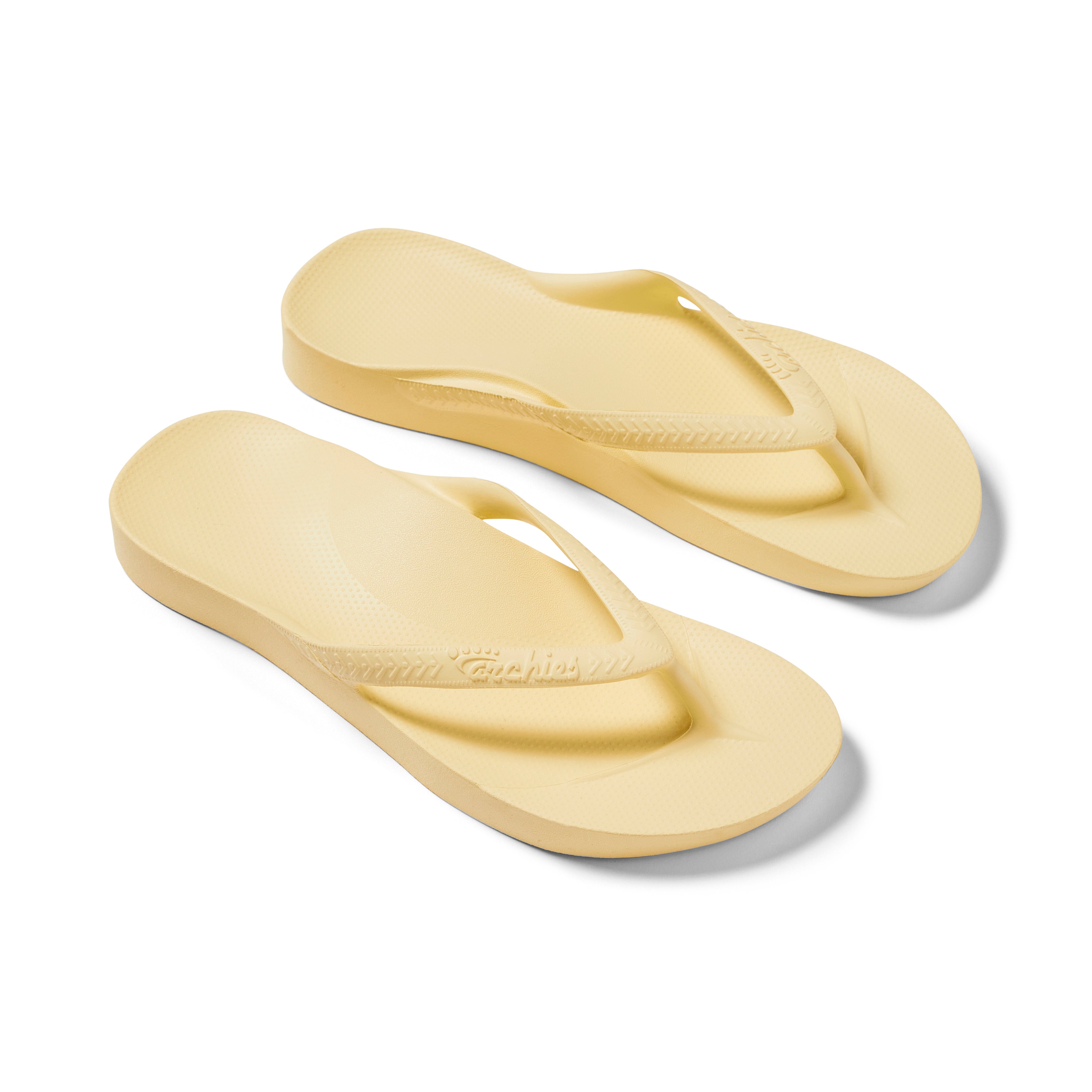Archies Footwear Arch Support Thongs - Classic - Lemon in Single