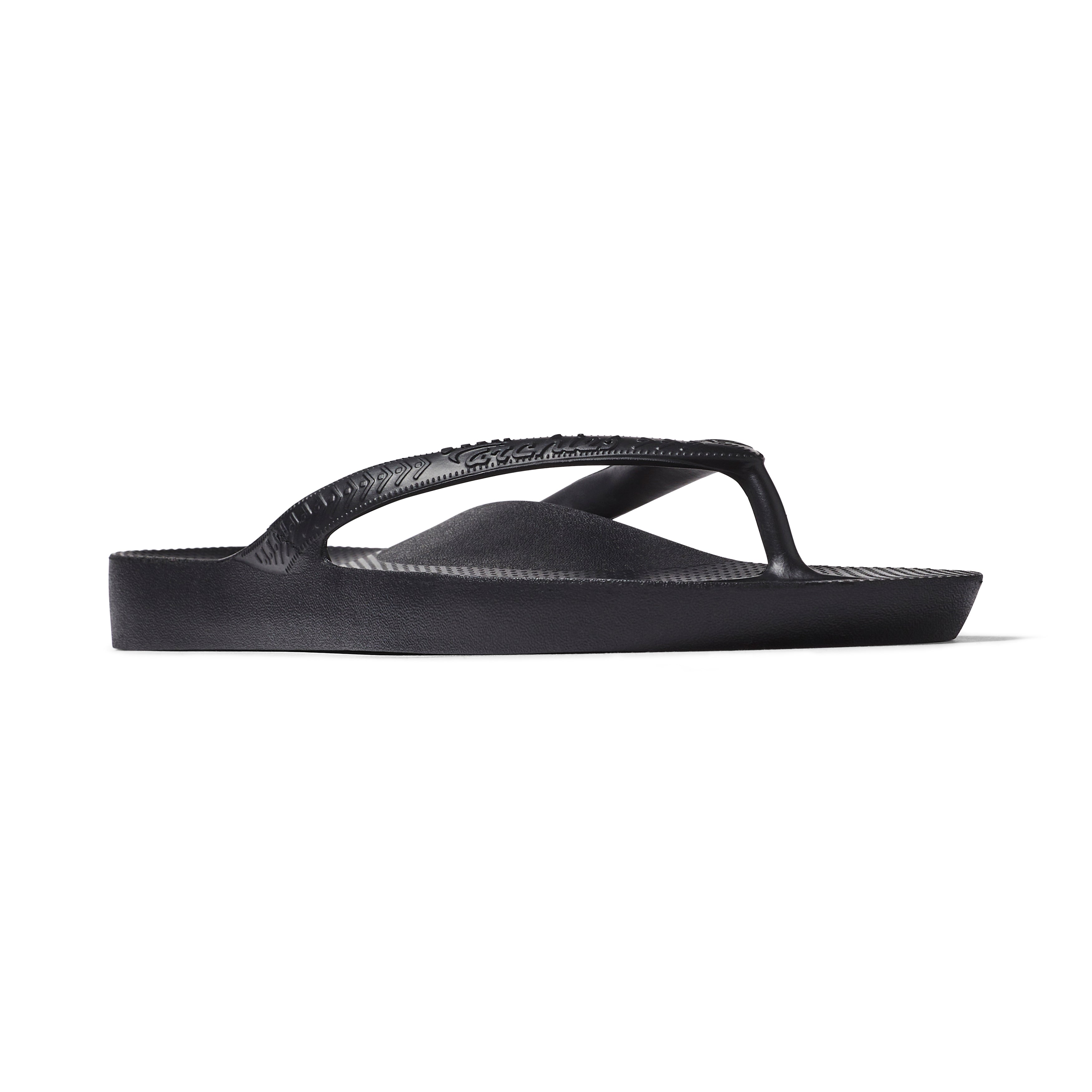 Archies Footwear Arch Support Thongs - Classic - Black in Single