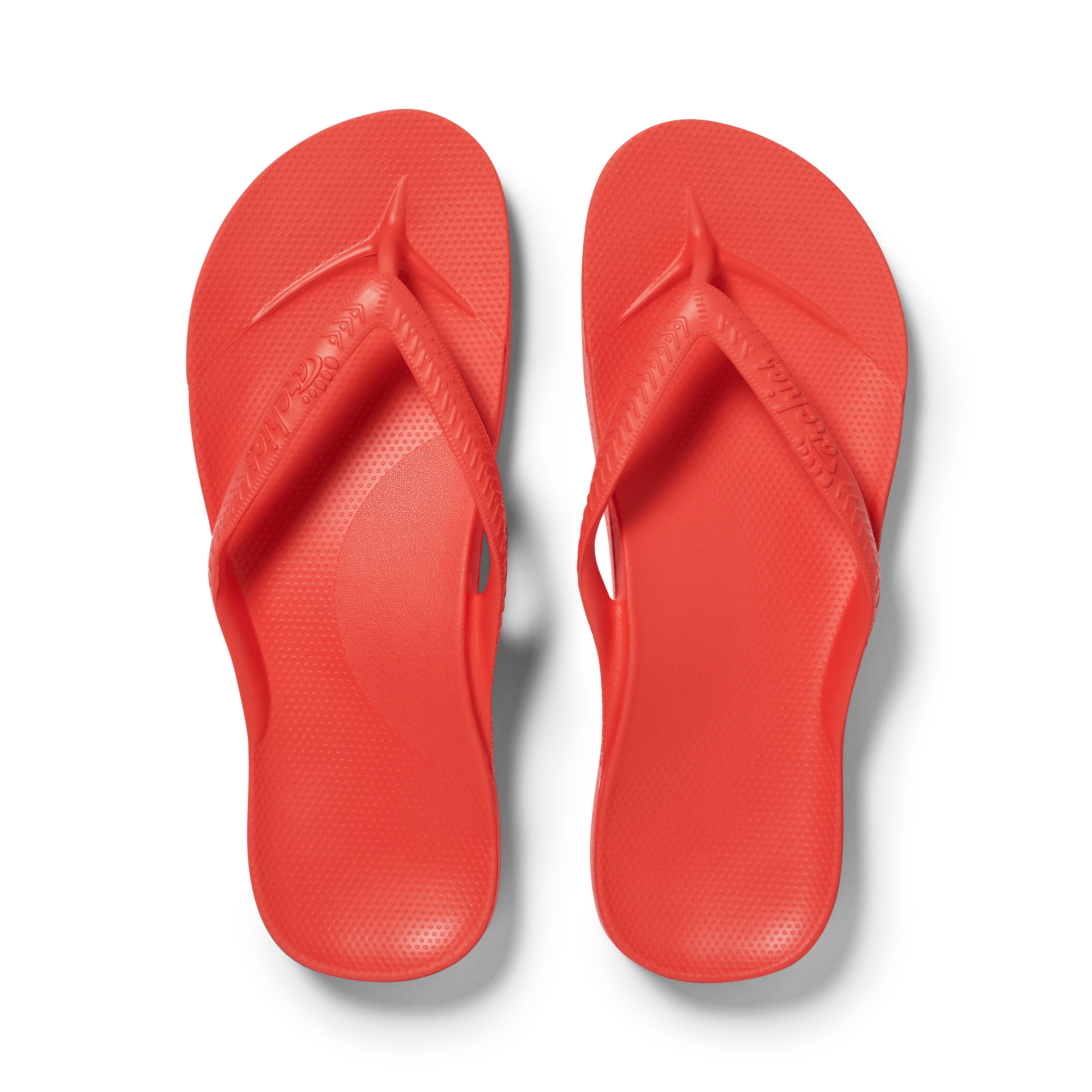 Archies Footwear Arch Support Thongs - Classic - Coral in Single