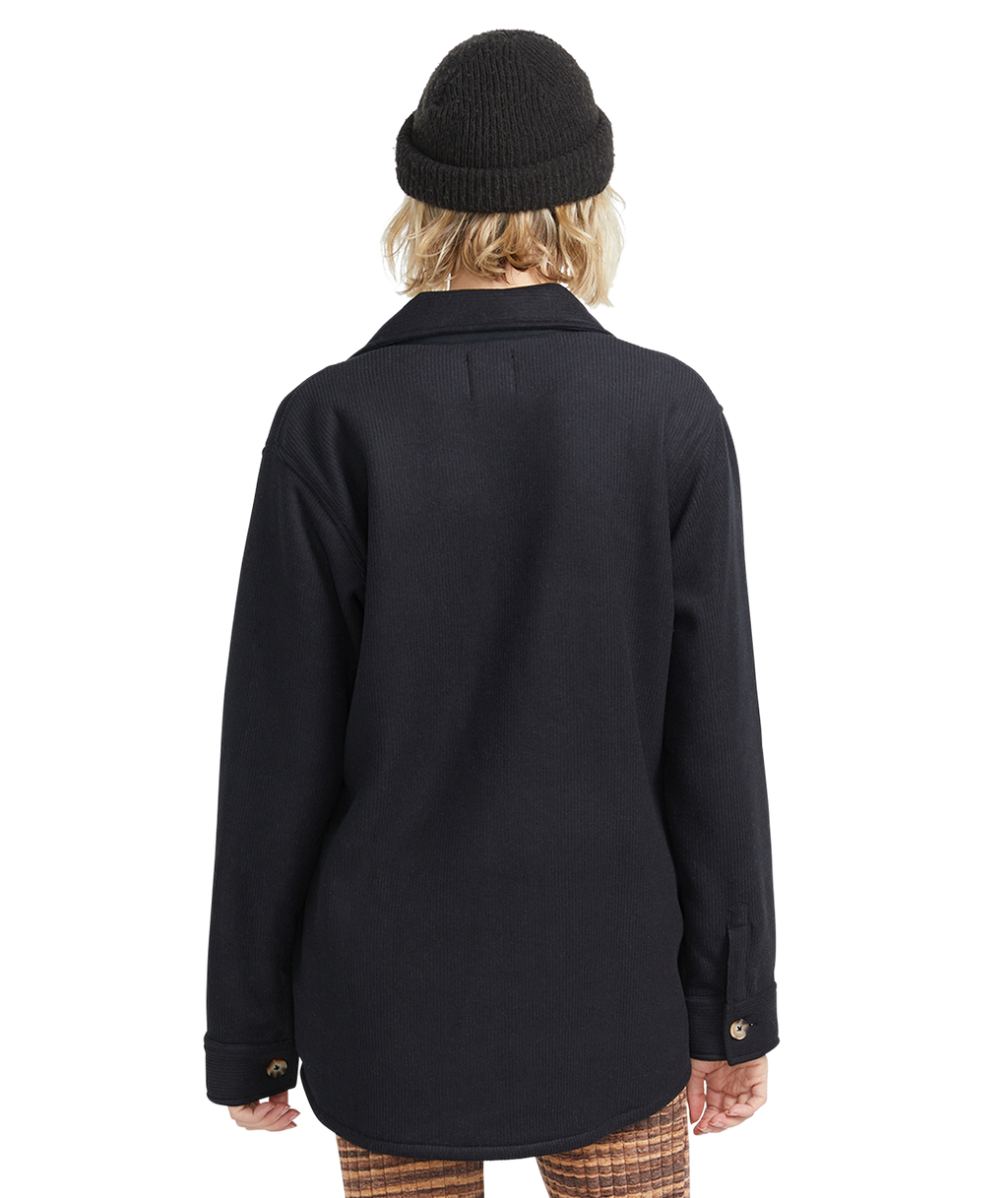 Volcom Stn Bonded Shacket in BLACK