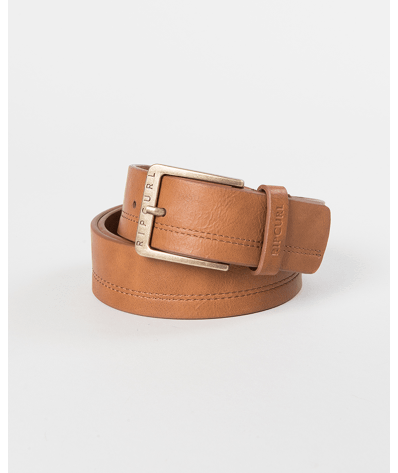 Rip Curl Double Stitch Pu Belt in BROWN