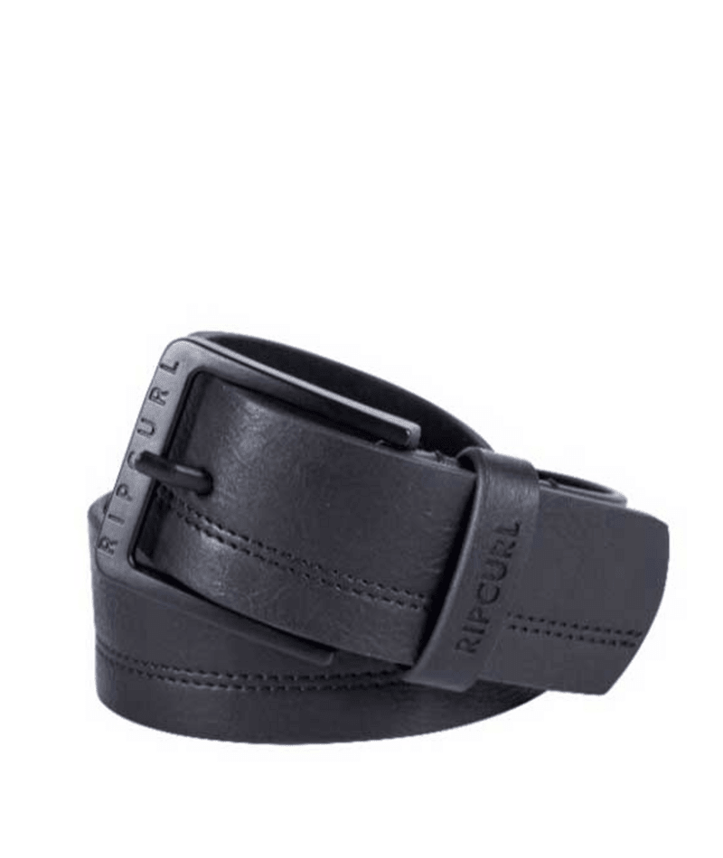 Rip Curl Double Stitch Pu Belt in BLACK