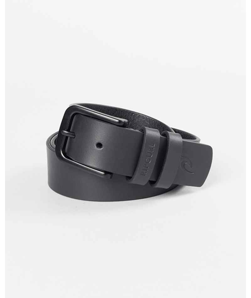 Rip Curl Cut Down Leather Belt in BLACK