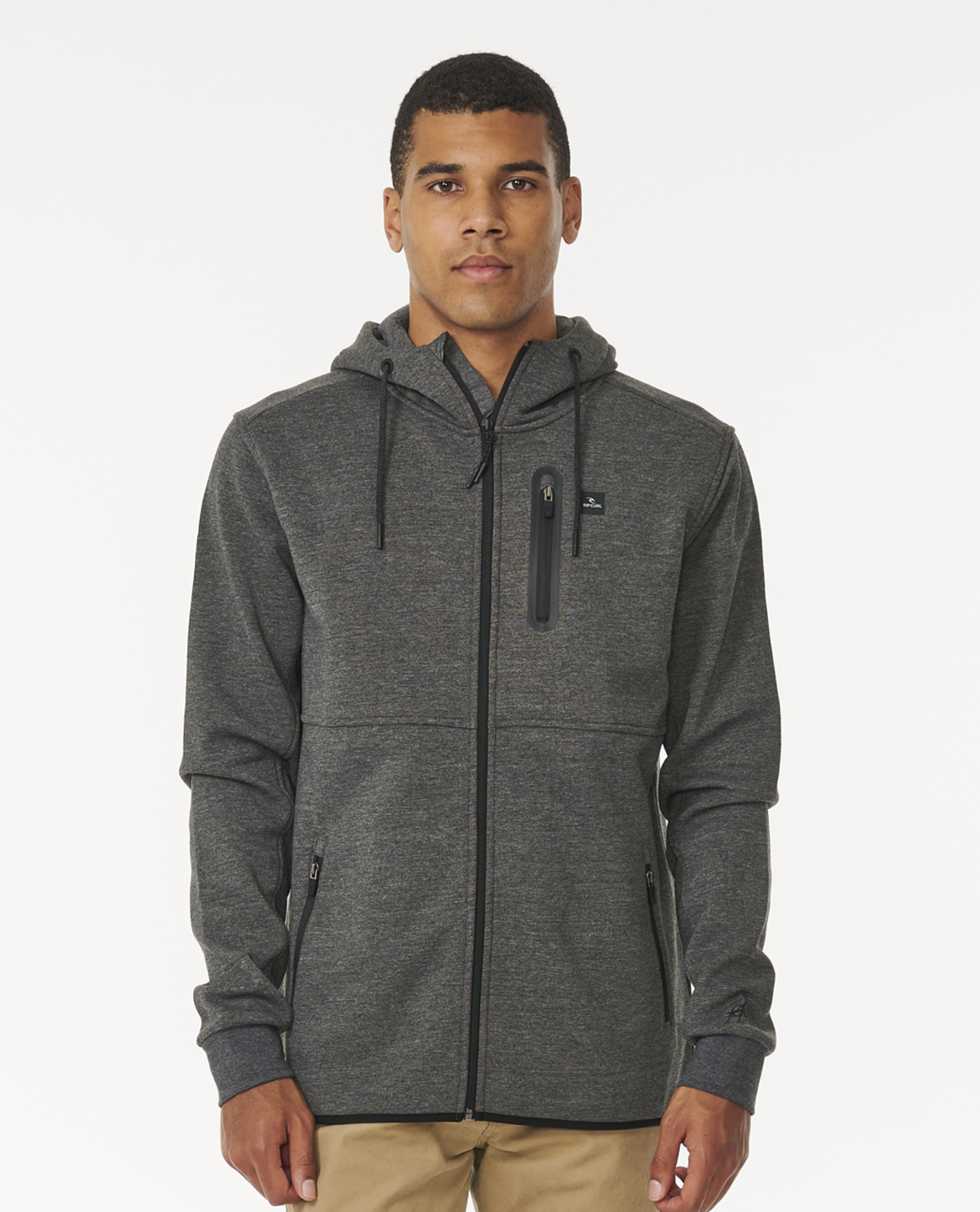 Rip Curl Anti Series Departed Zip Thr in CHARCOAL MARLE