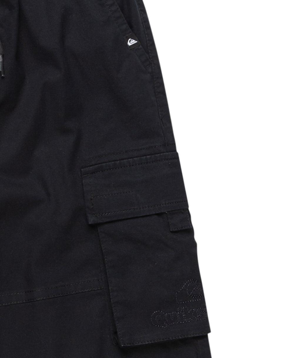 Quiksilver We Get By Cargo Surf Pant Yout in BLACK
