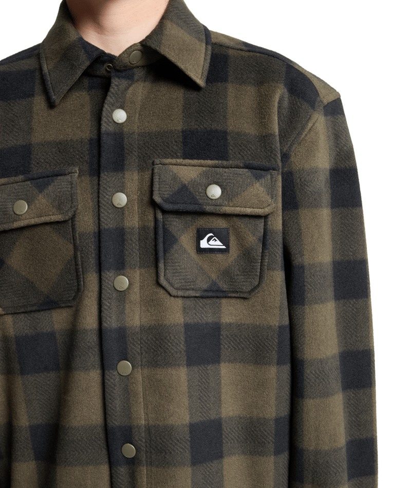 Quiksilver Bering Strait Check Shirt Yth in BERING STRAIT GRAPE LEAF