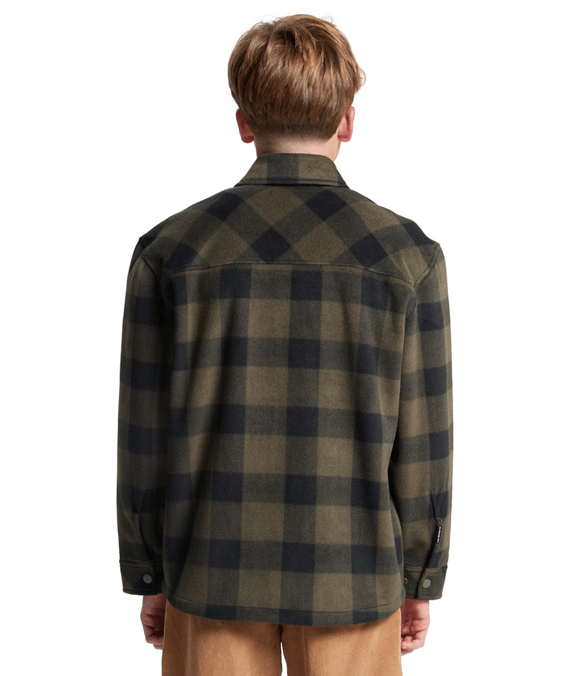Quiksilver Bering Strait Check Shirt Yth in BERING STRAIT GRAPE LEAF