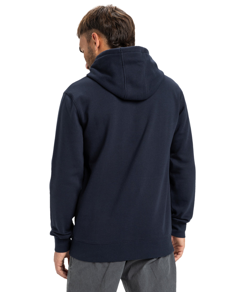 Quiksilver Comp Logo Hoodie in DARK NAVY