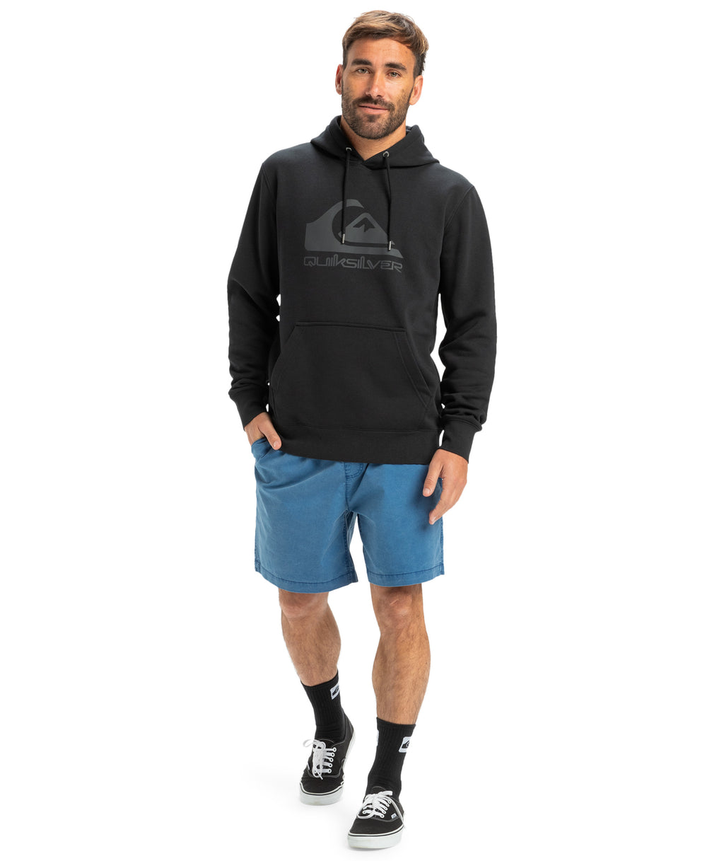 Quiksilver Comp Logo Hoodie in BLACK