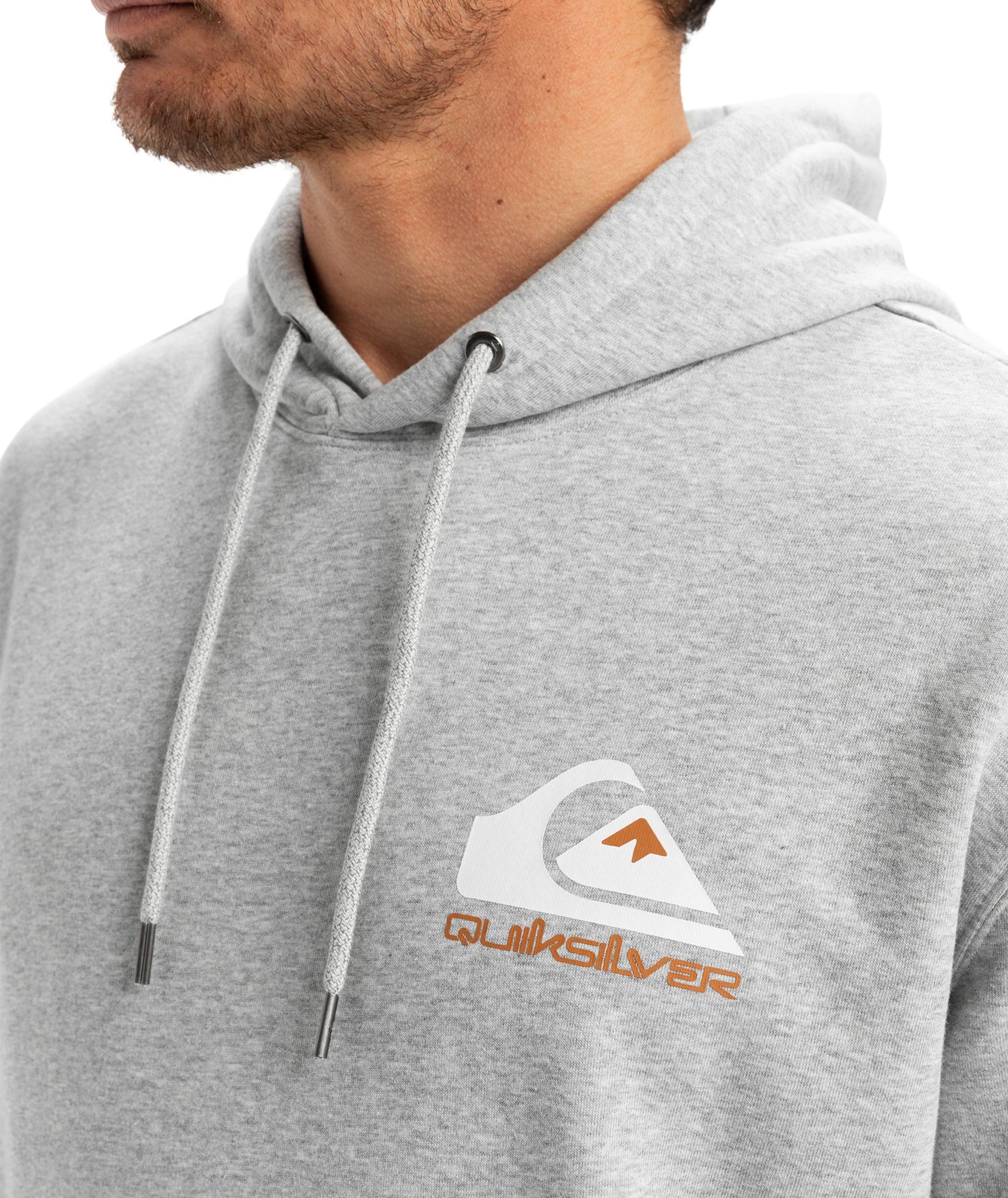 Quiksilver Omni Logo Hoodie in LIGHT GREY HEATHER