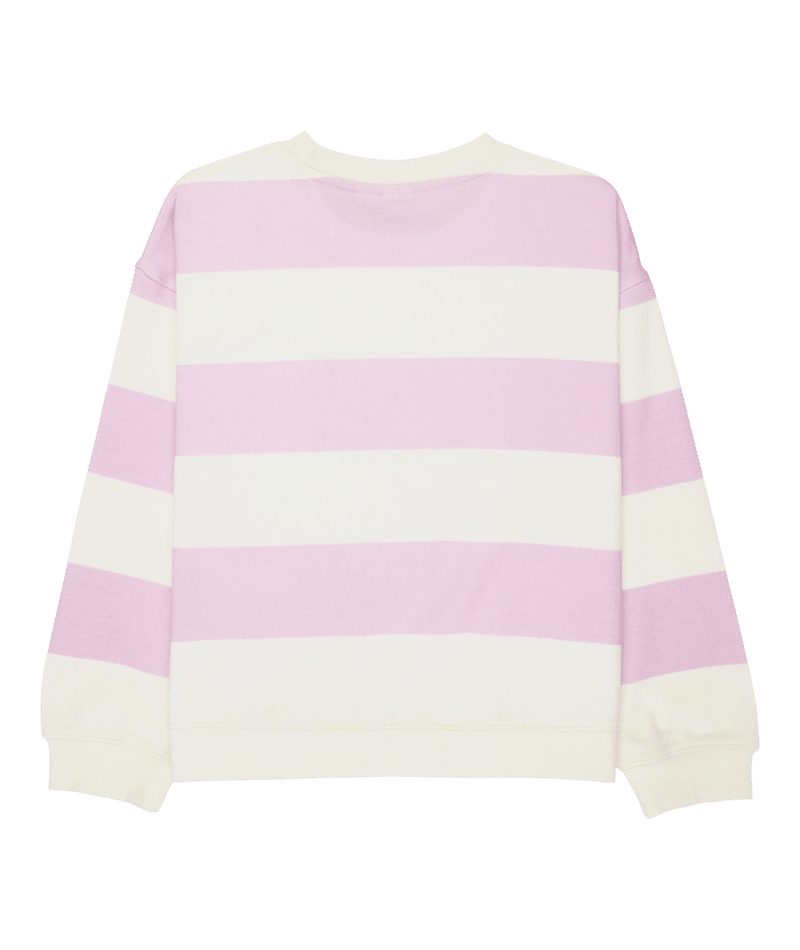 Roxy Little Things Crew in CROCUS PETAL STRICTLY STRIPE