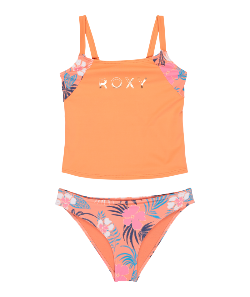 Roxy Active Floral Rg Tankini Set in CORAL CHIC CALL OF THE WILD