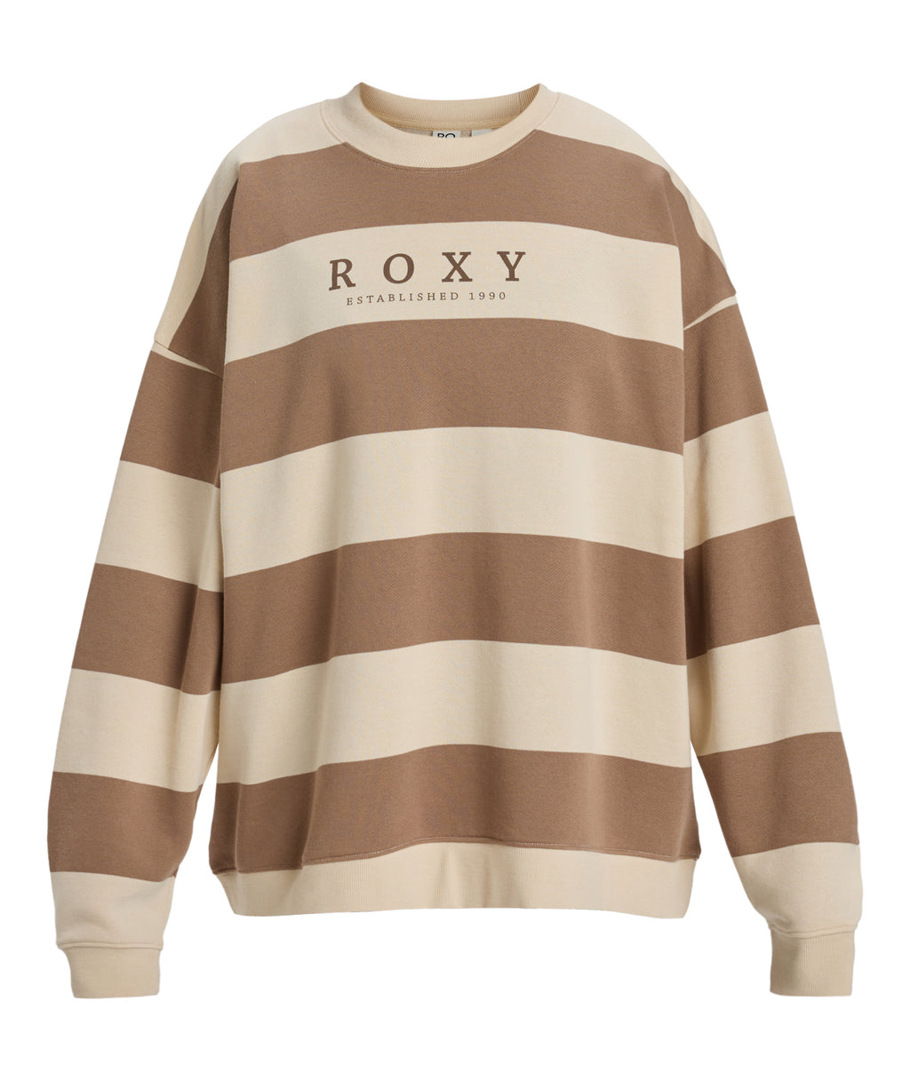 Roxy Strictly Stripes Oversized in PARCHEMENT STRICTLY STIPE