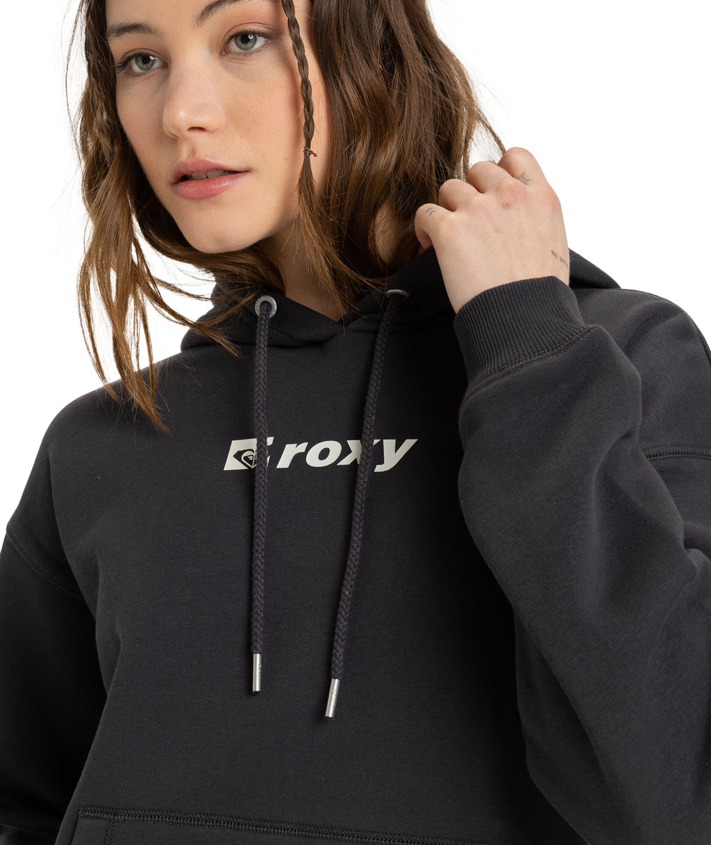 Roxy Perfect Place Hoodie Brushed in PHANTOM