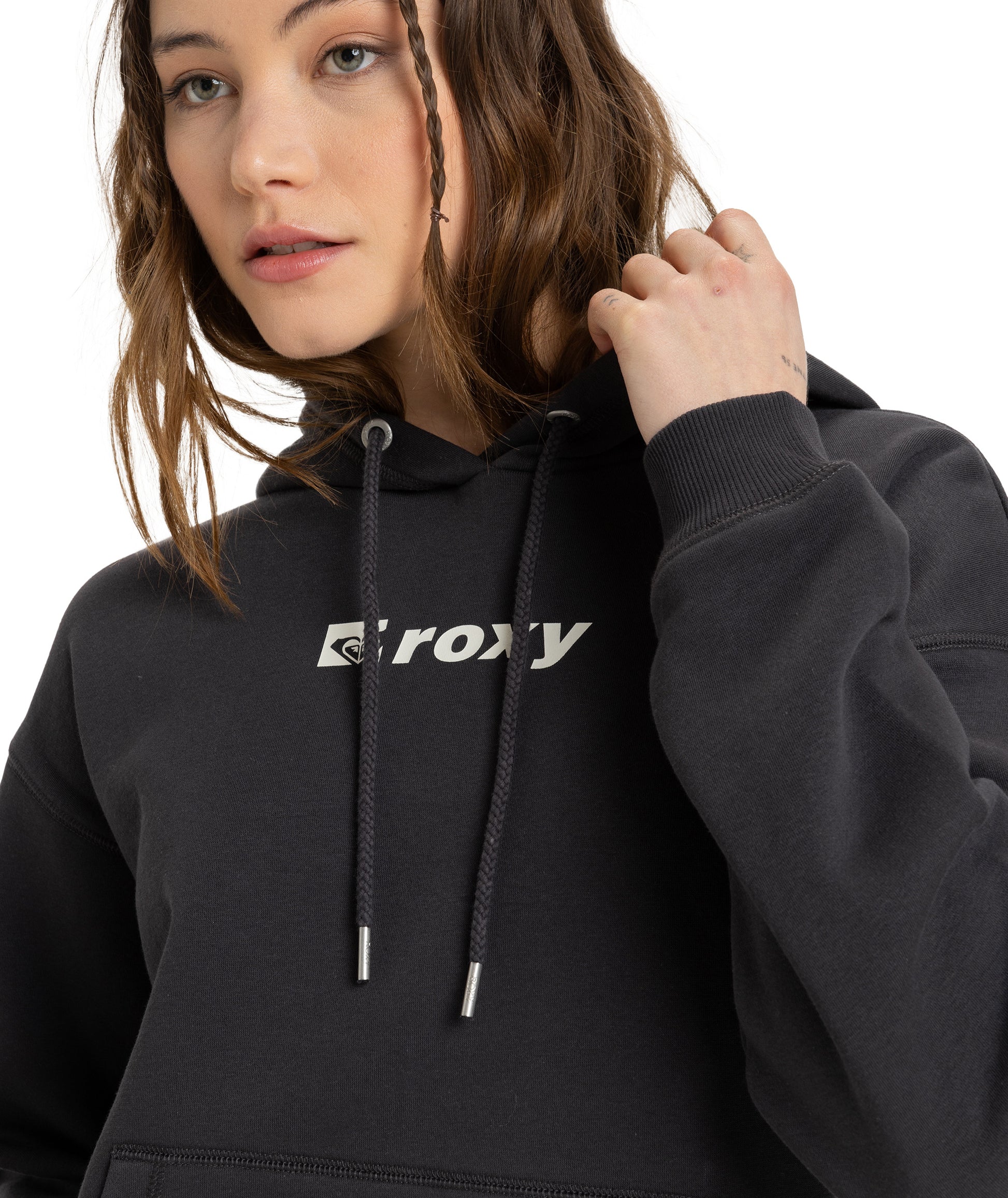 Roxy Perfect Place Hoodie Brushed in PHANTOM