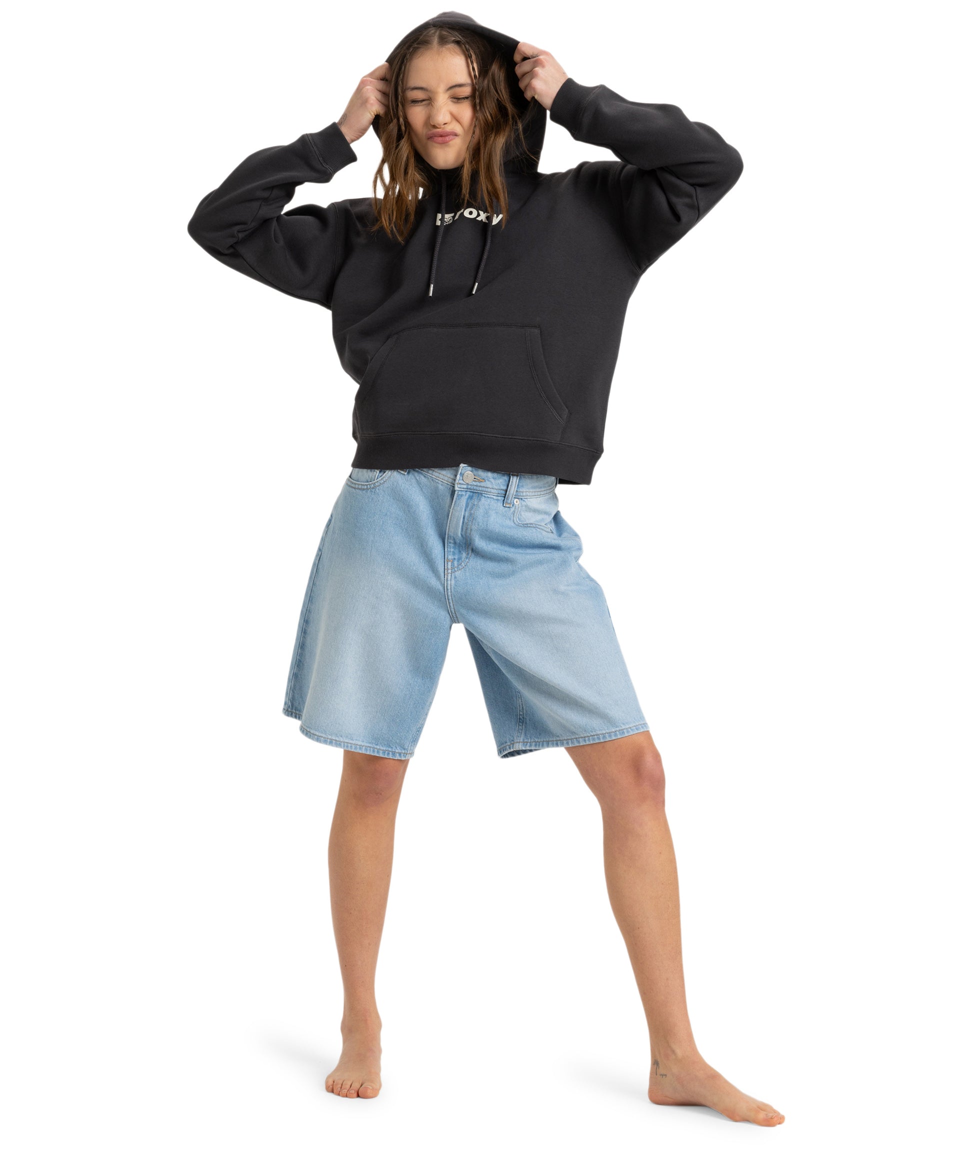 Roxy Perfect Place Hoodie Brushed in PHANTOM