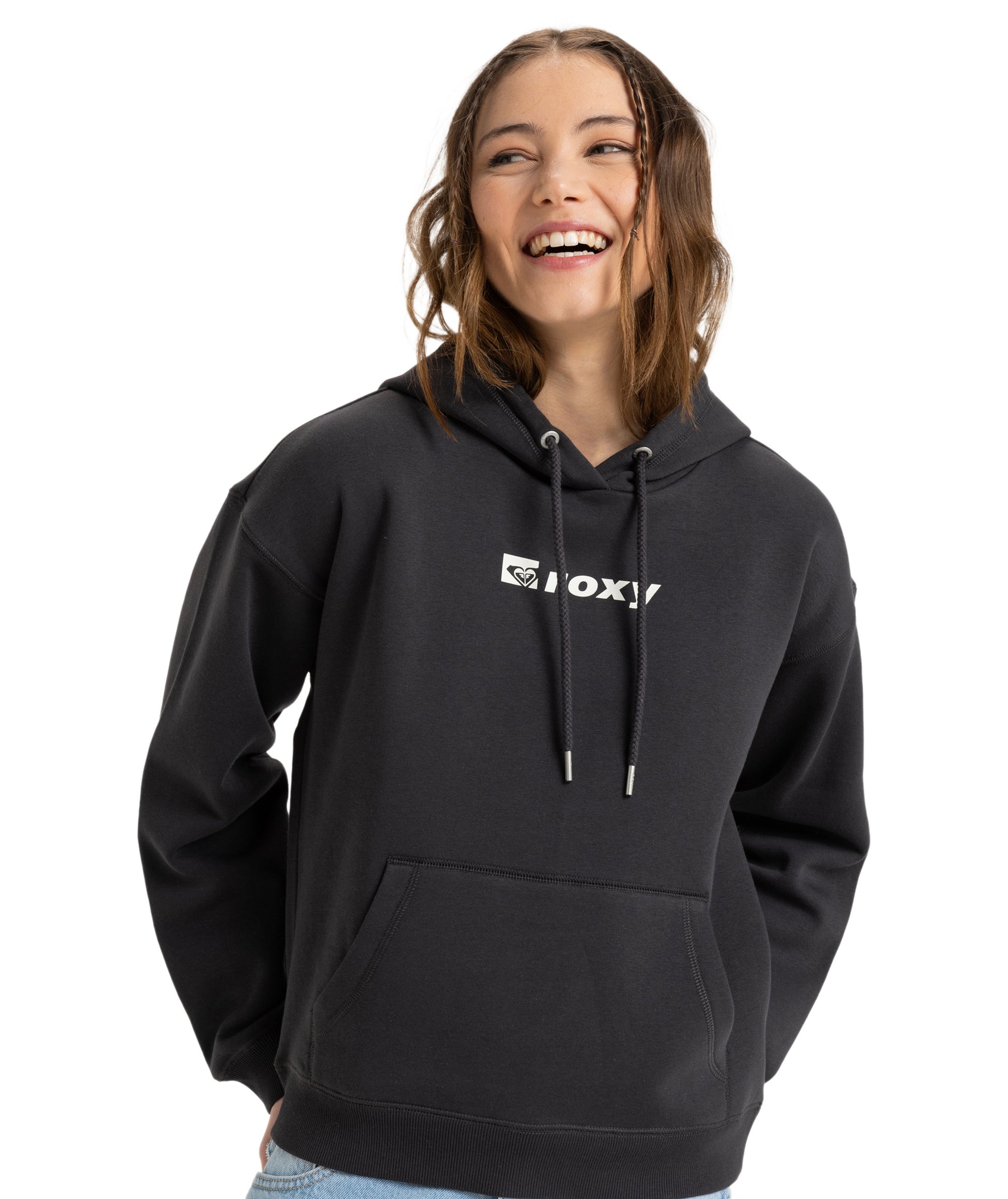 Roxy Perfect Place Hoodie Brushed in PHANTOM