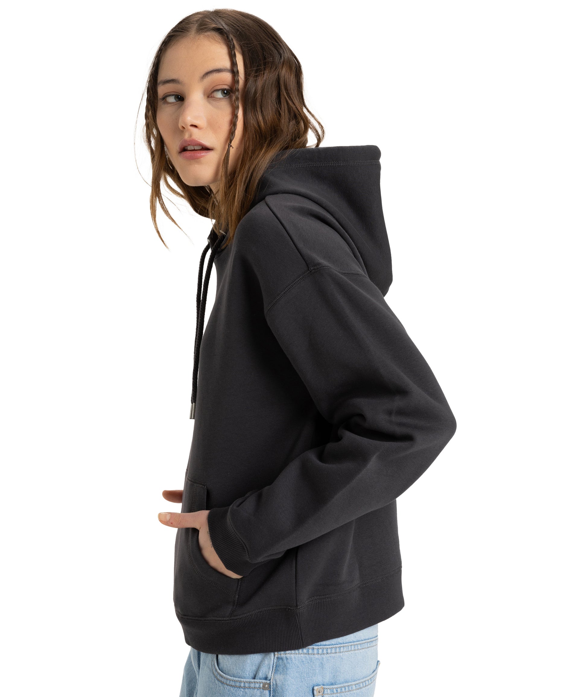 Roxy Perfect Place Hoodie Brushed in PHANTOM