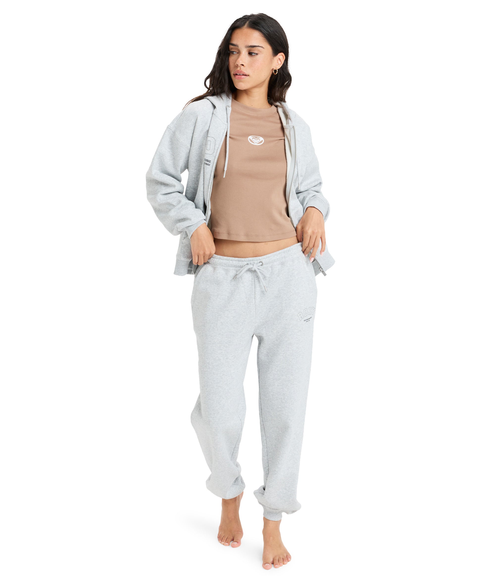 Roxy Perfect Place Zip Brushed in HERITAGE HEATHER