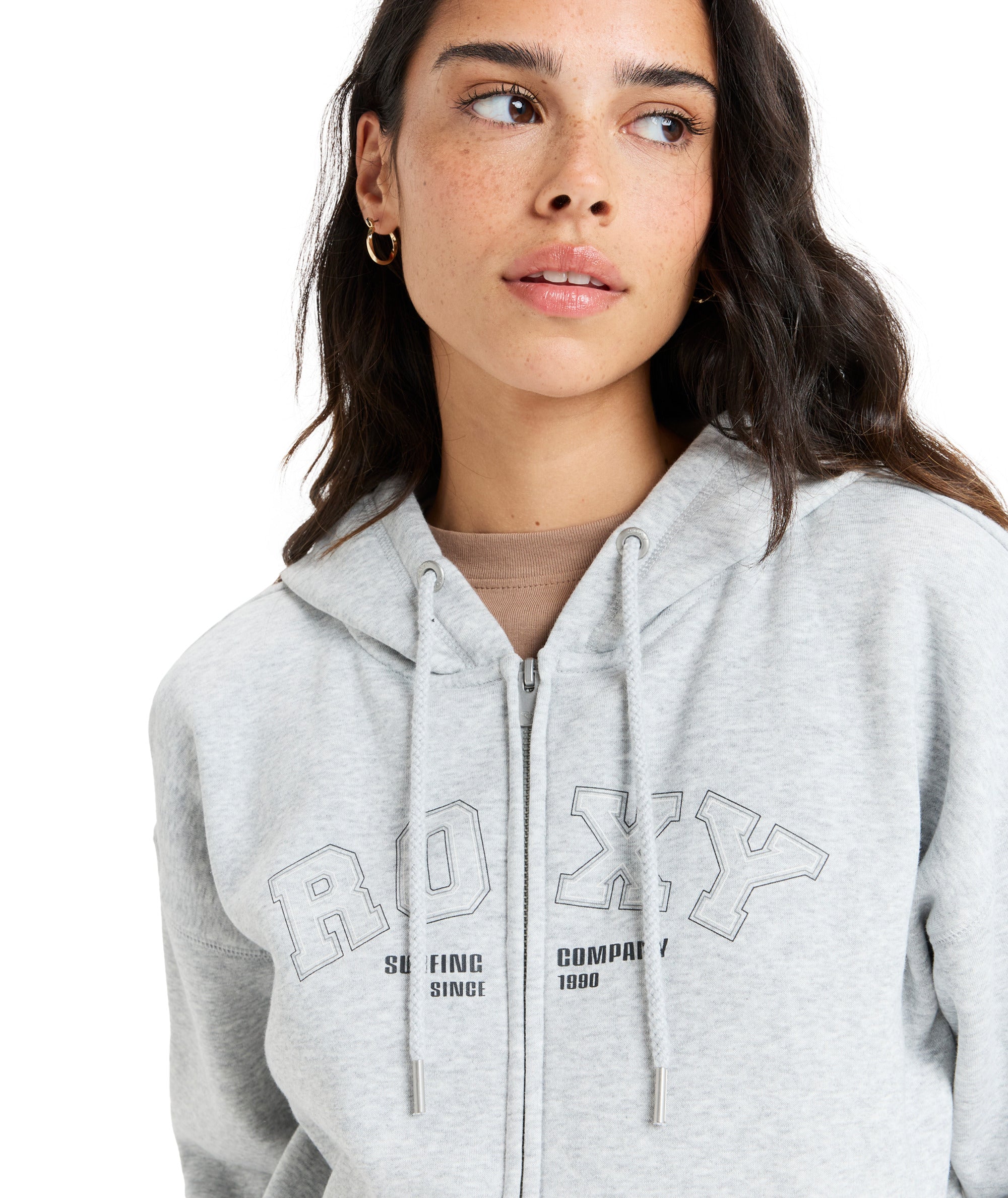 Roxy Perfect Place Zip Brushed in HERITAGE HEATHER